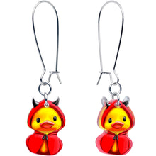 Load image into Gallery viewer, Hot Litle Devil Duck Dangle Earrings by Onyx O