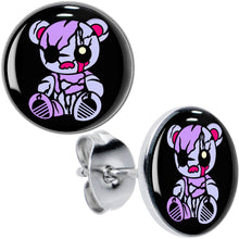 Load image into Gallery viewer, Attitude Teddy Bear Stud Earrings by Onyx O