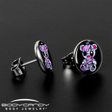 Load image into Gallery viewer, Attitude Teddy Bear Stud Earrings by Onyx O