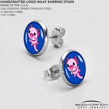 Load image into Gallery viewer, Adorable Axolotl Stud Earrings by Onyx O