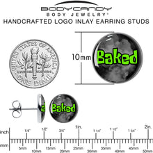 Load image into Gallery viewer, Logo Baked Stoner Stud Earrings by Onyx O