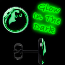 Load image into Gallery viewer, Fishbowl Kitty Cat Glow in the Dark Stud Earrings by Onyx O