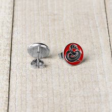 Load image into Gallery viewer, Black Snake Stud Earrings by Onyx O