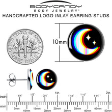 Load image into Gallery viewer, Chromatic Moon Stud Earrings by Onyx O
