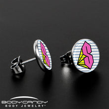 Load image into Gallery viewer, Hot Pink Cool S Stud Earrings by Onyx O