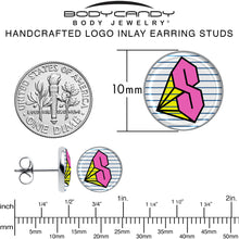 Load image into Gallery viewer, Hot Pink Cool S Stud Earrings by Onyx O