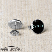 Load image into Gallery viewer, Phrase Logo CVNTY Stud Earrings by Onyx O