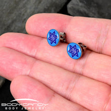 Load image into Gallery viewer, Floral Star of David Stud Earrings by Onyx O