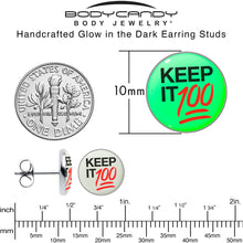 Load image into Gallery viewer, Keep it 100 Glow in the Dark Stud Earrings by Onyx O