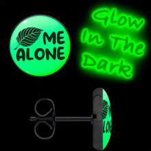 Load image into Gallery viewer, Leaf Me Alone Glow in the Dark Stud Earrings by Onyx O