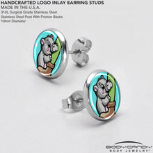 Load image into Gallery viewer, Cute Biting Baby Hippo Stud Earrings