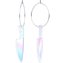 Load image into Gallery viewer, Acrylicious Knife Hoop Earrings