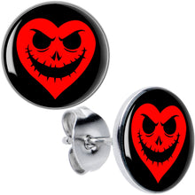 Load image into Gallery viewer, Valentine Jack O Heart Stud Earrings by Onyx O