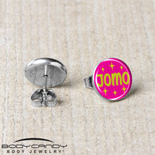 Load image into Gallery viewer, Pink JOMO Stud Earrings by Onyx O