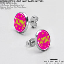 Load image into Gallery viewer, Pink JOMO Stud Earrings by Onyx O