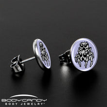 Load image into Gallery viewer, Leaping Leapfrog Spiders Stud Earrings by Onyx O