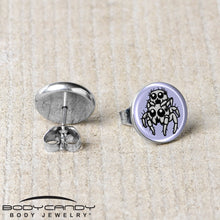 Load image into Gallery viewer, Leaping Leapfrog Spiders Stud Earrings by Onyx O