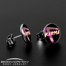 Load image into Gallery viewer, Karmic Boomerang Stud Earrings by Onyx O
