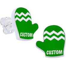 Load image into Gallery viewer, Custom Holiday Mittens Personalized Stud Earrings
