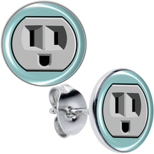 Load image into Gallery viewer, Smiling Plug Outlet Stud Earrings by Onyx O