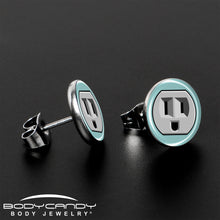 Load image into Gallery viewer, Smiling Plug Outlet Stud Earrings by Onyx O