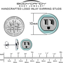 Load image into Gallery viewer, Smiling Plug Outlet Stud Earrings by Onyx O