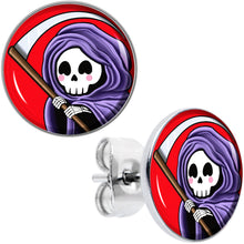Load image into Gallery viewer, Grim Reaper Stud Earrings by Onyx O