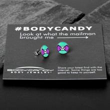 Load image into Gallery viewer, Retro Pixel Skull Stud Earrings by Onyx O