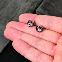 Load image into Gallery viewer, Burning Skull Candle Stud Earrings by Onyx O