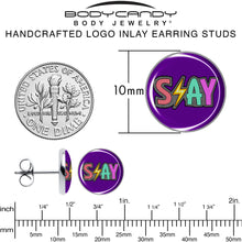 Load image into Gallery viewer, Colorful Lighting SLAY Stud Earrings by Onyx O