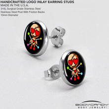 Load image into Gallery viewer, Valentine Heart Voodoo Doll Stud Earrings