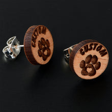 Load image into Gallery viewer, Custom Animal Jewelry Earrings Paw Print Personalized Stud Earrings