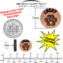 Load image into Gallery viewer, Custom Animal Jewelry Earrings Paw Print Personalized Stud Earrings