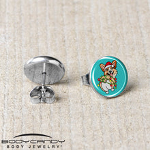 Load image into Gallery viewer, Christmas Holiday Lights Corgi Dog Stud Earrings by Onyx O
