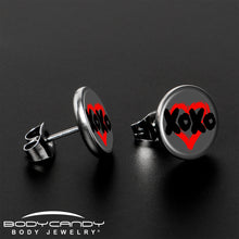 Load image into Gallery viewer, XOXO Heart Stud Earrings by Onyx O