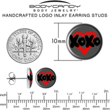Load image into Gallery viewer, XOXO Heart Stud Earrings by Onyx O