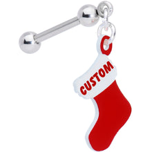 Load image into Gallery viewer, Custom Personalized Holiday Christmas Stocking Dangle Cartilage Earring
