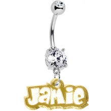 Load image into Gallery viewer, Custom Lucite Fun Personalized Belly Ring Created with Crystals