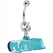 Load image into Gallery viewer, Custom Clear Gem Acrylic Lucite Name Dangle Belly Ring