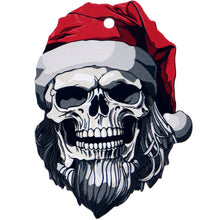 Load image into Gallery viewer, Wood Holiday Skeleton Claus Christmas Ornament