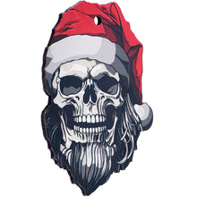 Load image into Gallery viewer, Wood Holiday Skeleton Claus Christmas Ornament