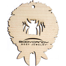Load image into Gallery viewer, Wood Holiday Vampire Wreath Christmas Ornament