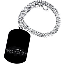 Load image into Gallery viewer, Personalized Black Dog Tag Photo Pendant Necklace
