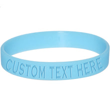 Load image into Gallery viewer, Custom No. 1 BLUE Glow in the Dark Silicone Bracelet