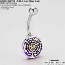 Load image into Gallery viewer, Two Tone Spider Web Belly Ring by Onyx O