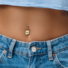 Load image into Gallery viewer, Custom Glow in the Dark Personalized Name Dangle Belly Ring