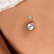 Load image into Gallery viewer, Custom Floral Personalized Name Belly Ring