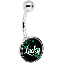 Load image into Gallery viewer, St Patricks Day Lucky Shamrock Belly Ring