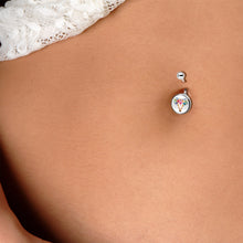 Load image into Gallery viewer, Watercolor Flower Animal Skull Belly Ring