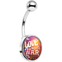 Load image into Gallery viewer, Love Not War Belly Ring